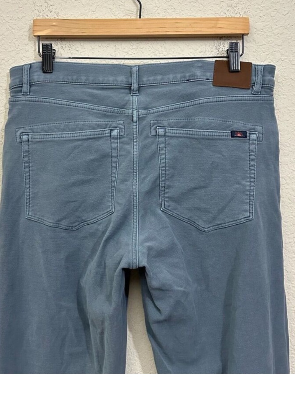 FAHERTY Stretch Terry 5 Pocket Pants Chino in Faded Ocean - Picture 8 of 14